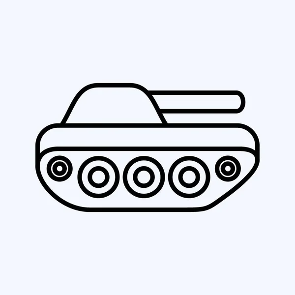 Icon Tank Suitable Education Symbol Line Style Simple Design Editable — стоковый вектор