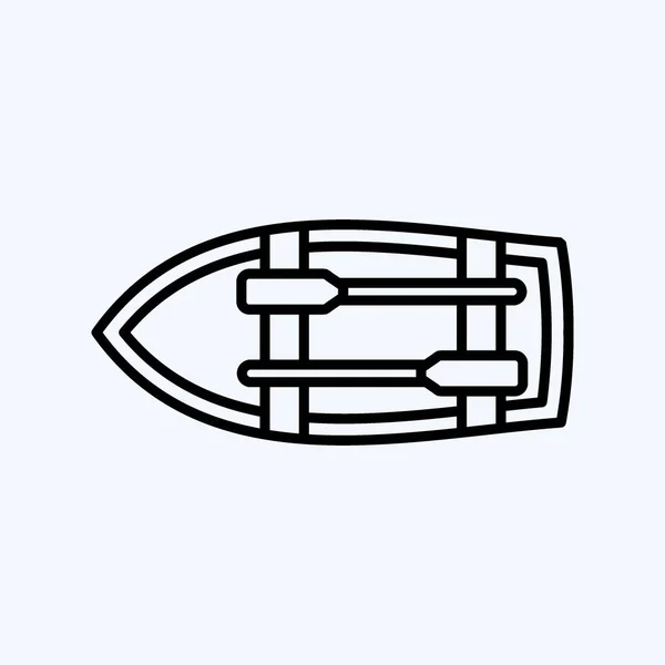 Icon Dinghy Suitable Education Symbol Line Style Simple Design Editable — Archivo Imágenes Vectoriales