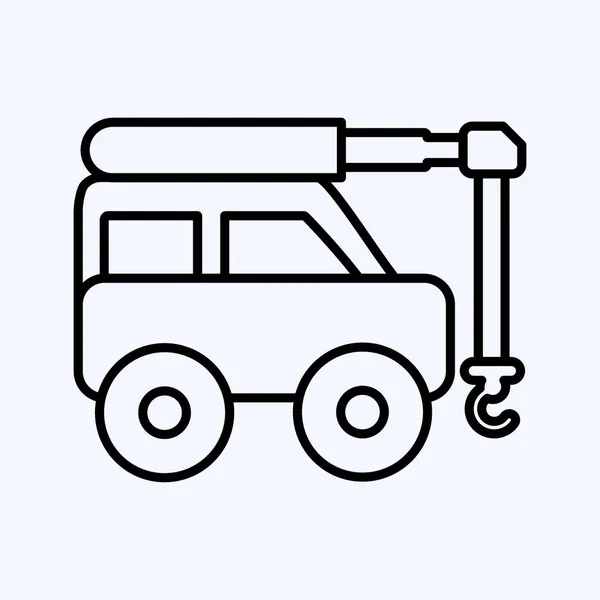 Icon Crane Suitable Education Symbol Line Style Simple Design Editable — ストックベクタ