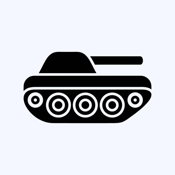 Icon Tank Suitable Education Symbol Glyph Style Simple Design Editable — Stock vektor