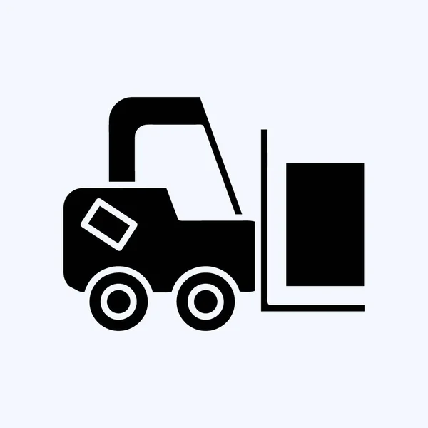 Icon Forklift Suitable Education Symbol Glyph Style Simple Design Editable — Wektor stockowy