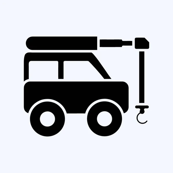 Icon Crane Suitable Education Symbol Glyph Style Simple Design Editable — стоковий вектор