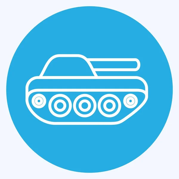 Icon Tank Suitable Education Symbol Blue Eyes Style Simple Design — стоковый вектор