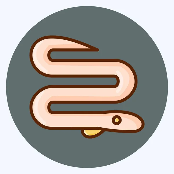 Icon Eel Suitable Meat Flat Style Simple Design Editable Design — Stock vektor