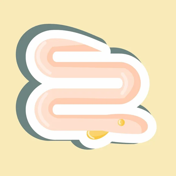 Sticker Eel Suitable Meat Simple Design Editable Design Template Vector — Image vectorielle