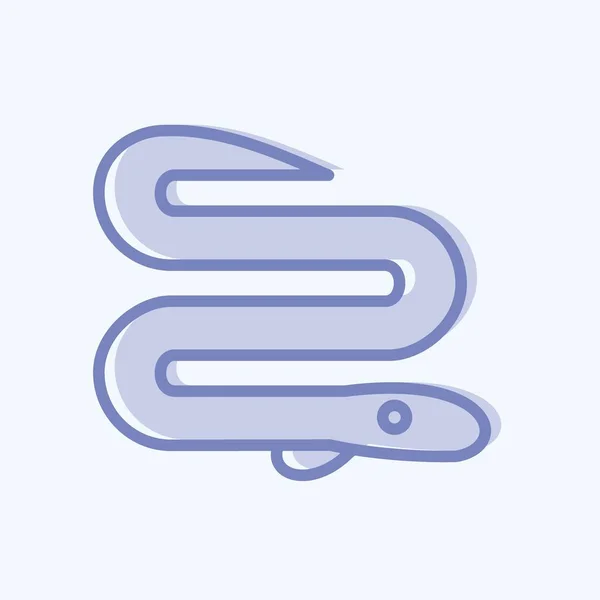 Icon Eel Suitable Meat Two Tone Style Simple Design Editable — 图库矢量图片