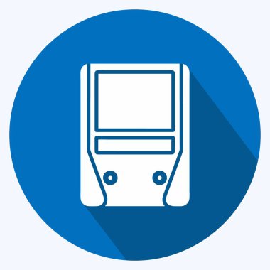 Icon Demiryolu. Eğitim sembolü için uygun. Uzun gölge tarzı. Basit dizayn edilebilir. tasarım şablonu. Basit resimleme