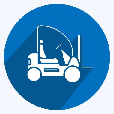 Icon Lifter Truck. suitable for education symbol. long shadow style. simple design editable. design template vector. simple illustration
