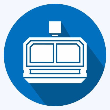 Simge Hava Trafik İşareti. Eğitim sembolü için uygun. Uzun gölge tarzı. Basit dizayn edilebilir. tasarım şablonu. Basit resimleme