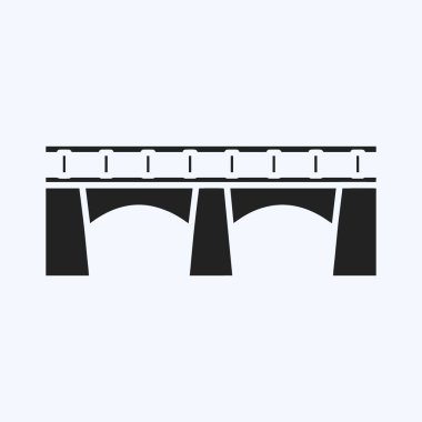 Simge Köprüsü. Eğitim sembolü için uygun. Kabartma tarzı. Basit dizayn edilebilir. tasarım şablonu. Basit resimleme
