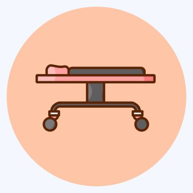 Simge Sedyesi. Eğitim sembolü için uygun. Düz stil. Basit dizayn edilebilir. tasarım şablonu. Basit resimleme