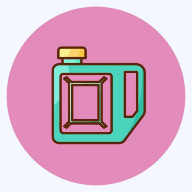 Simge Benzin Kutusu. Eğitim sembolü için uygun. Düz stil. Basit dizayn edilebilir. tasarım şablonu. Basit resimleme