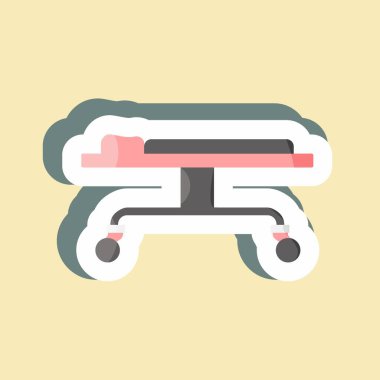 Çıkartma sedyesi. Eğitim sembolü için uygun. Basit dizayn edilebilir. tasarım şablonu. Basit resimleme