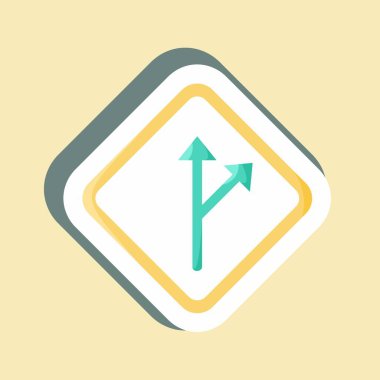 Çıkartma sapma işareti. Eğitim sembolü için uygun. Basit dizayn edilebilir. tasarım şablonu. Basit resimleme