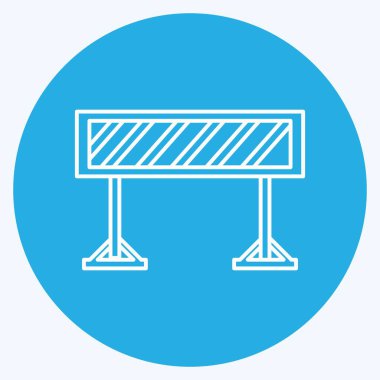 Simge bariyeri. Eğitim sembolü için uygun. Mavi gözlü. Basit dizayn edilebilir. tasarım şablonu. Basit resimleme