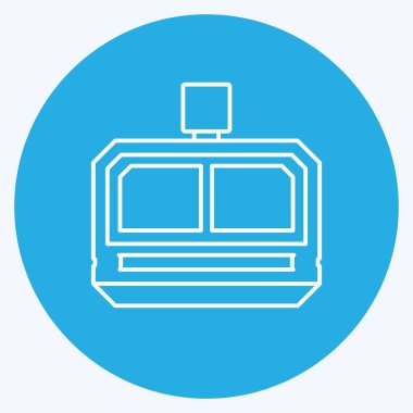 Simge Hava Trafik İşareti. Eğitim sembolü için uygun. Mavi gözlü. Basit dizayn edilebilir. tasarım şablonu. Basit resimleme