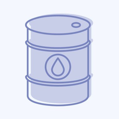Icon Oil Barrel. suitable for education symbol. two tone style. simple design editable. design template vector. simple illustration