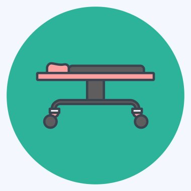 Simge Sedyesi. Eğitim sembolü için uygun. renk arkadaşı stili. Basit dizayn edilebilir. tasarım şablonu. Basit resimleme