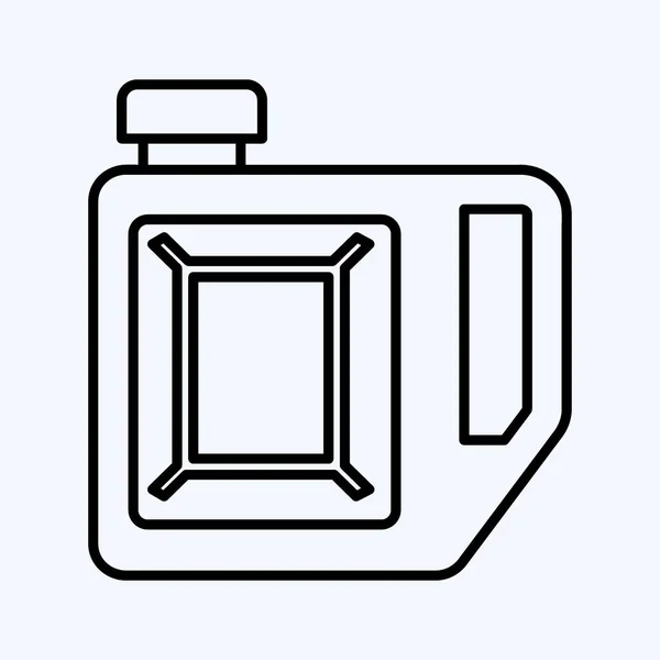 Icon Petrol Can Suitable Education Symbol Line Style Simple Design — Stockvektor