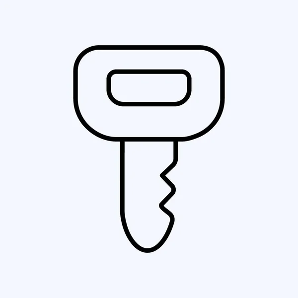 Icon Key Suitable Education Symbol Line Style Simple Design Editable — Stockový vektor