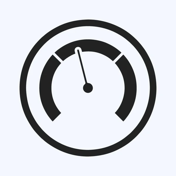 Icon Speedometer Suitable Education Symbol Glyph Style Simple Design Editable — Image vectorielle