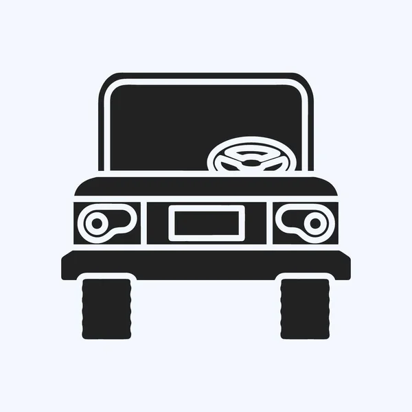 Icon Jeep Suitable Education Symbol Glyph Style Simple Design Editable — стоковый вектор