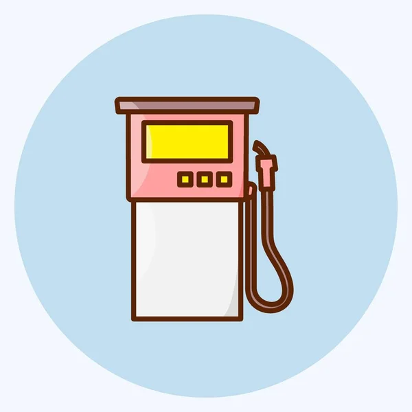 Icon Petrol Pump Suitable Education Symbol Flat Style Simple Design — 스톡 벡터