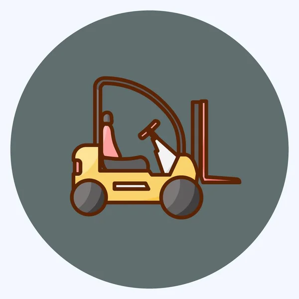 Icon Lifter Truck Suitable Education Symbol Flat Style Simple Design — 스톡 벡터