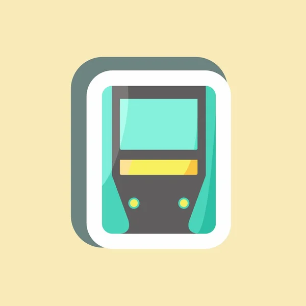 Sticker Railway Adecuado Para Símbolo Educación Diseño Simple Editable Diseño — Vector de stock