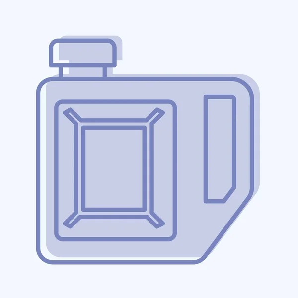 Icon Petrol Can Suitable Education Symbol Two Tone Style Simple — Stockový vektor