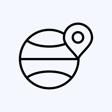 Simge Küresel Lojistik. Eğitim sembolü için uygun. Sıra tarzı. Basit dizayn edilebilir. tasarım şablonu. Basit resimleme