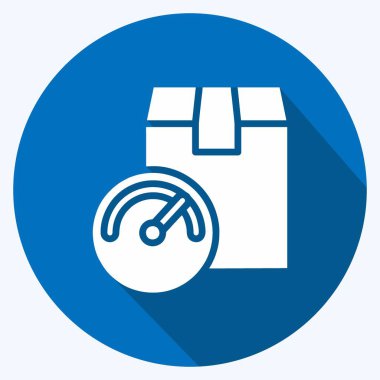 Simge ağırlığı. Eğitim sembolü için uygun. Uzun gölge tarzı. Basit dizayn edilebilir. tasarım şablonu. Basit resimleme