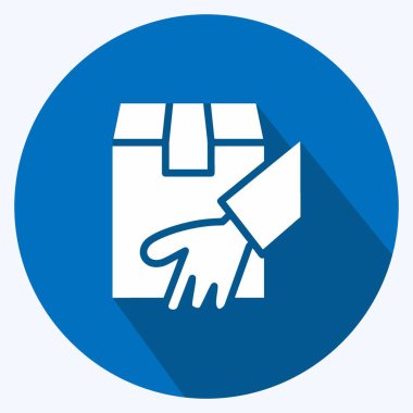 Simge Alma Paketi. Eğitim sembolü için uygun. Uzun gölge tarzı. Basit dizayn edilebilir. tasarım şablonu. Basit resimleme