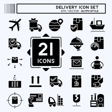 Simge Ayarlama Teslimatı. Eğitim sembolü için uygun. Kabartma tarzı. Basit dizayn edilebilir. tasarım şablonu. Basit resimleme