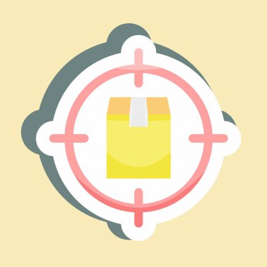 Çıkartma Paketi İzleme. Eğitim sembolü için uygun. Basit dizayn edilebilir. tasarım şablonu. Basit resimleme