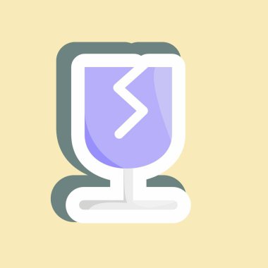 Etiket Kırılgan. Eğitim sembolü için uygun. Basit dizayn edilebilir. tasarım şablonu. Basit resimleme