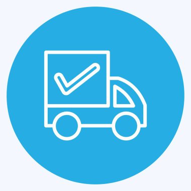 Simge Sevkiyatı. Eğitim sembolü için uygun. Mavi gözlü. Basit dizayn edilebilir. tasarım şablonu. Basit resimleme