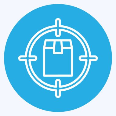 Simge Paketi İzleme. Eğitim sembolü için uygun. Mavi gözlü. Basit dizayn edilebilir. tasarım şablonu. Basit resimleme