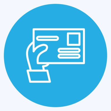 Simge Zarfı Ver. Eğitim sembolü için uygun. Mavi gözlü. Basit dizayn edilebilir. tasarım şablonu. Basit resimleme