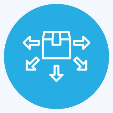Simge Dağıtımı. Eğitim sembolü için uygun. Mavi gözlü. Basit dizayn edilebilir. tasarım şablonu. Basit resimleme