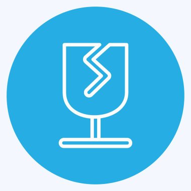 Simge Kırılganlığı. Eğitim sembolü için uygun. Mavi gözlü. Basit dizayn edilebilir. tasarım şablonu. Basit resimleme