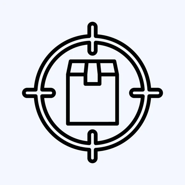 Icon Parcel Tracking Подходит Символа Образования Стиль Линии Простой Дизайн — стоковый вектор