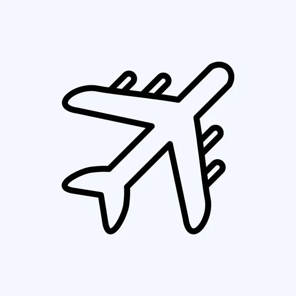 Icon Air Freight Suitable Education Symbol Line Style Simple Design — Stok Vektör