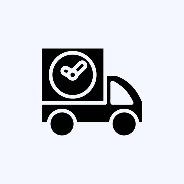 Icon Fast Shipping Geeignet Für Bildungssymbole Glyphen Stil Einfaches Design — Stockvektor