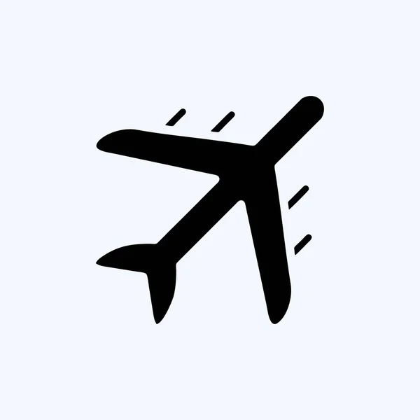 Icon Air Freight Suitable Education Symbol Glyph Style Simple Design — Stok Vektör