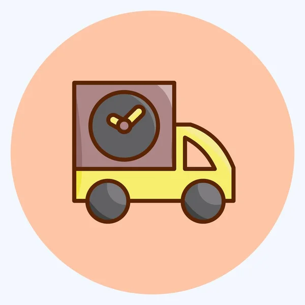 Icon Fast Shipping Geeignet Für Bildungssymbole Flachen Stil Einfaches Design — Stockvektor