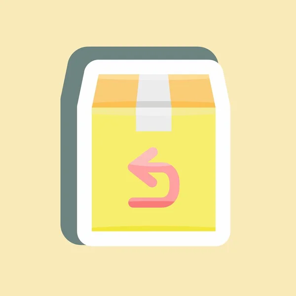 Sticker Return Suitable Education Symbol Simple Design Editable Design Template — Stok Vektör
