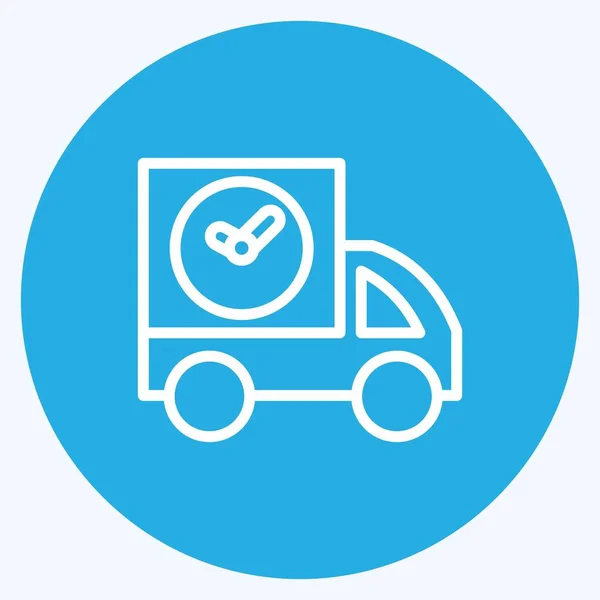 Icon Fast Shipping Geeignet Für Bildungssymbole Blaue Augen Einfaches Design — Stockvektor