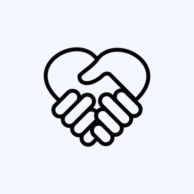 Simge Anlaşması. Eğitim sembolü için uygun. Sıra tarzı. Basit dizayn edilebilir. tasarım şablonu. Basit resimleme