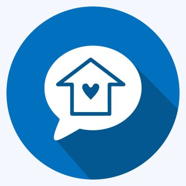 İkon Rüya Evi. Eğitim sembolü için uygun. Uzun gölge tarzı. Basit dizayn edilebilir. tasarım şablonu. Basit resimleme